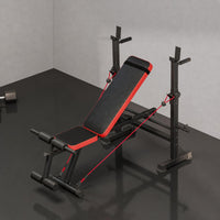 Banc de Musculation Multifonction Réglable avec Rack
