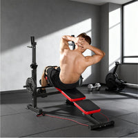 Banc de Musculation Multifonction Réglable avec Rack