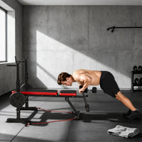 Banc de Musculation Multifonction Réglable avec Rack